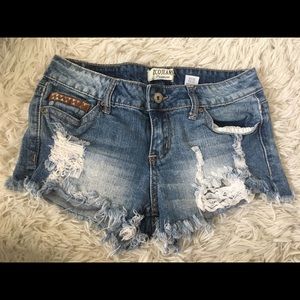 Denim shorts
